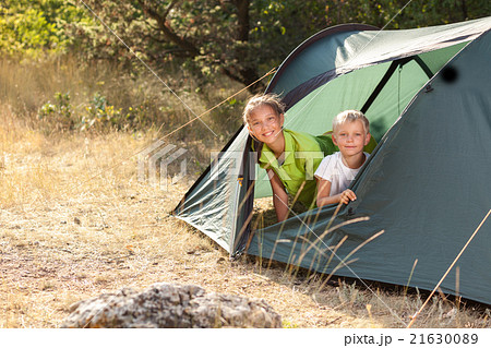 Children at the camping 21630089