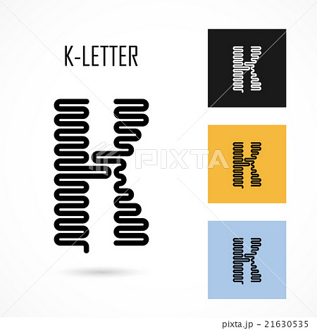 Creative K- letter icon abstract logo design  21630535
