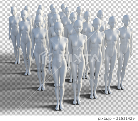 Female image White mannequins large perming3DCG illustration material Female image White mannequins large perming3DCG illustration material 21631429