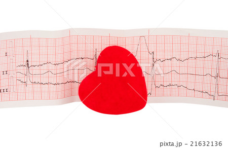 electrocardiogram with a heart electrocardiogram with a heart 21632136
