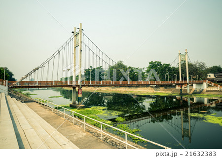 Old Bridge Orange in Lampang Old Bridge Orange in Lampang 21632383