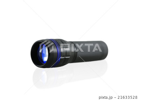 Blue Flashlight isolated on white background. 21633528