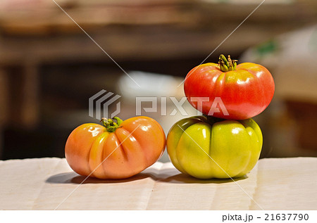 Marmande tomatoes in a stack Marmande tomatoes in a stack 21637790