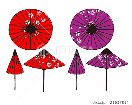 傘 和風イラストのイラスト素材 21637814 Pixta