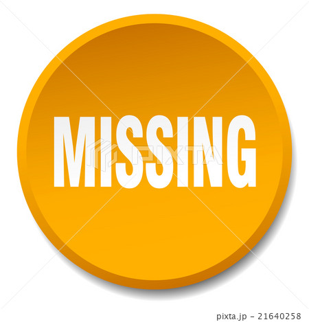 missing orange round flat isolated push button 21640258