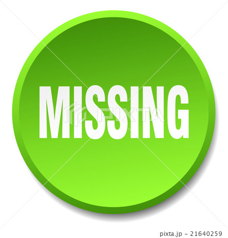 missing green round flat isolated push button 21640259