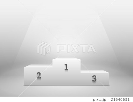 Pedestal for winners, podium on white Pedestal for winners, podium on white 21640631