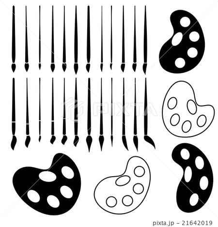Set of Different Paint Brushes Set of Different Paint Brushes 21642019