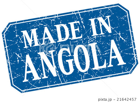 made in Angola blue square grunge stamp made in Angola blue square grunge stamp 21642457
