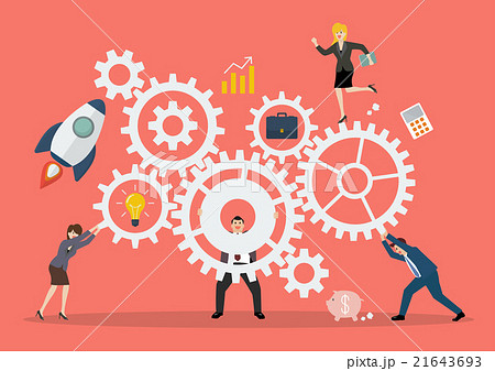 Business teamwork concept with mechanism system 21643693