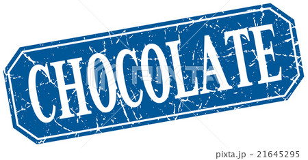 chocolate blue square vintage grunge isolated sign 21645295