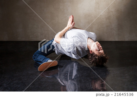 urban hip hop dancer over grunge concrete wall urban hip hop dancer over grunge concrete wall 21645536