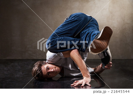 urban hip hop dancer over grunge concrete wall urban hip hop dancer over grunge concrete wall 21645544