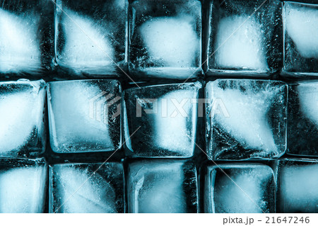 Ice cubes on the dark stone table  top view 21647246