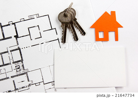 Blank business card with house figure. Real Estate Blank business card with house figure. Real Estate 21647734
