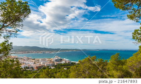 Hill side view of St Antoni de Portmany, Ibiza. Hill side view of St Antoni de Portmany, Ibiza. 21647893