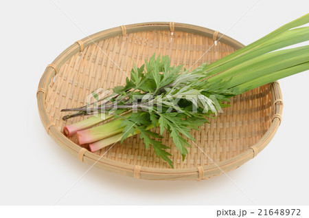 菖蒲湯用のショウブとヨモギ 21648972