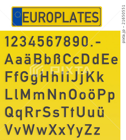 Vehicle registration plate with set Vehicle registration plate with set 21650551