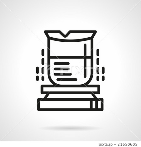 Heating flask simple line vector icon Heating flask simple line vector icon 21650605