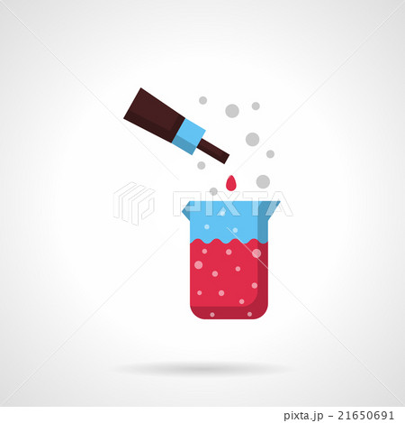 Chemical fluid flat color design vector icon Chemical fluid flat color design vector icon 21650691