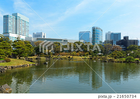 旧芝離宮恩賜庭園と青空 旧芝離宮恩賜庭園と青空 21650734
