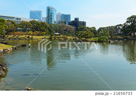 旧芝離宮恩賜庭園と青空 21650735