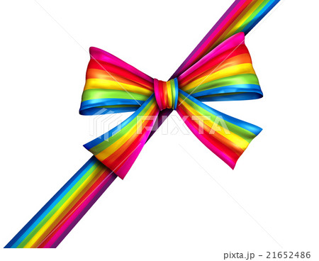 Rainbow Diagonal Gift Ribbon Bow Rainbow Diagonal Gift Ribbon Bow 21652486