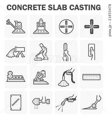 Concrete floor icons 21653478