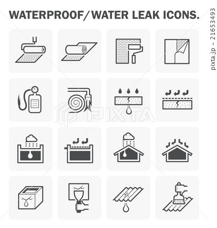 Waterproofing icon sets Waterproofing icon sets 21653493