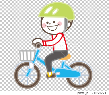 自転車 男の子のイラスト素材