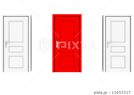 closed red door 21655317