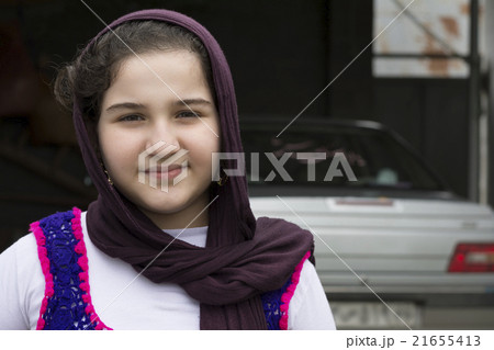 Portrait of Teenage Beautiful Girl Wearing Knitted Portrait of Teenage Beautiful Girl Wearing Knitted 21655413