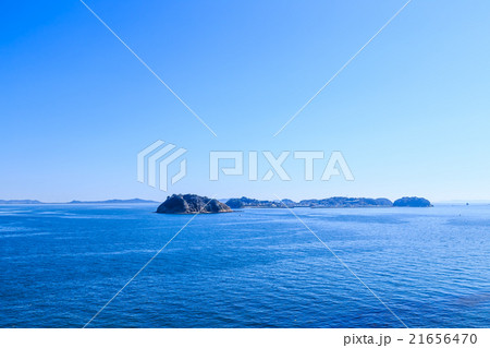 日間賀島から見た築見島と篠島 日間賀島から見た築見島と篠島 21656470