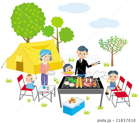 キャンプ 家族のイラスト素材 21657018 Pixta