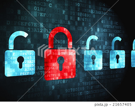 Security concept: Locks on digital background 21657405