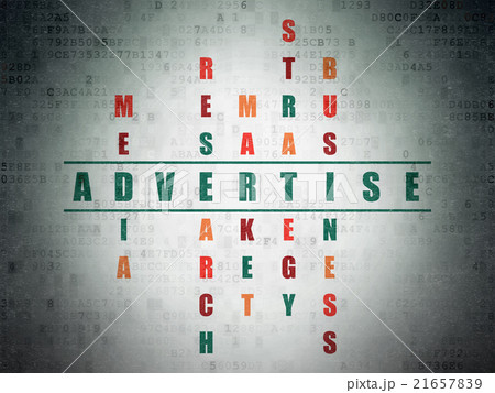 Advertising concept: Advertise in Crossword Puzzle Advertising concept: Advertise in Crossword Puzzle 21657839