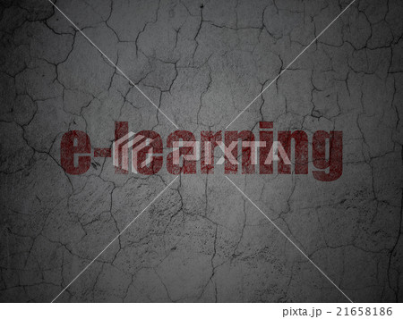 Learning concept: E-learning on grunge wall Learning concept: E-learning on grunge wall 21658186