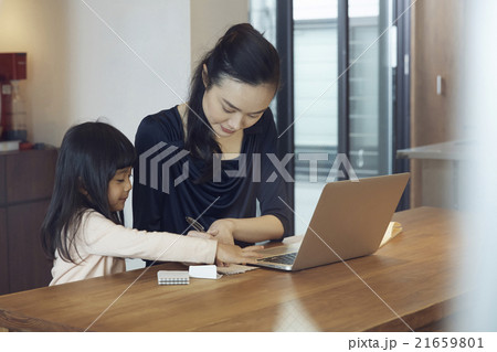 パソコンを操作する子供 21659801