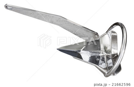 Steel anchor isolated on white background 21662596