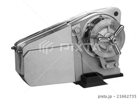 Boat windlass for anchoring isolated on white 21662735