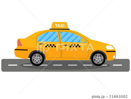 taxi car on white background 21663002