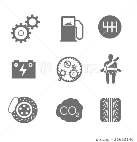 Car related icons on white Car related icons on white 21663146