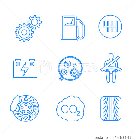 Car related icons on white Car related icons on white 21663149
