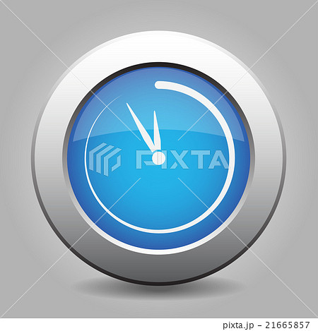 blue metal button with last minute clock blue metal button with last minute clock 21665857