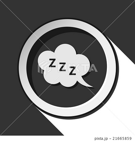 Icon Zzz Speech Bubble With Shadowのイラスト素材