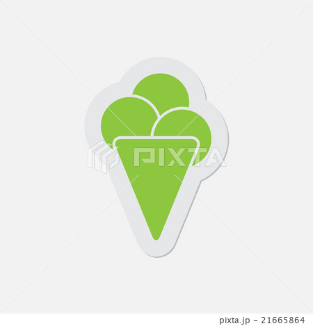 simple green icon - ice cream 21665864
