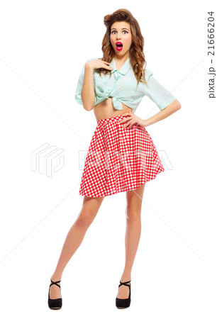 Beauty portrait of pinup girl 21666204