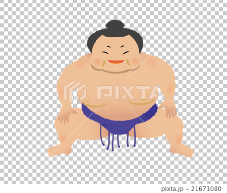 Sumo wrestler (anko type) four-tiered stepping pose 21671080