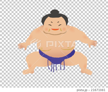 Sumo wrestler (anko type) four-tiered stepping pose Sumo wrestler (anko type) four-tiered stepping pose 21671081