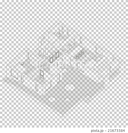 Isometric house inside Isometric house inside 21673384
